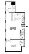 One Bedroom Floor Plan A1